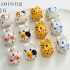 Cute Cartoon Porcelain Three-dimensional Sprint Cat Straight Hole Beaded