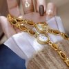 BS Gold Retro Rich Tigereye Chain Watch