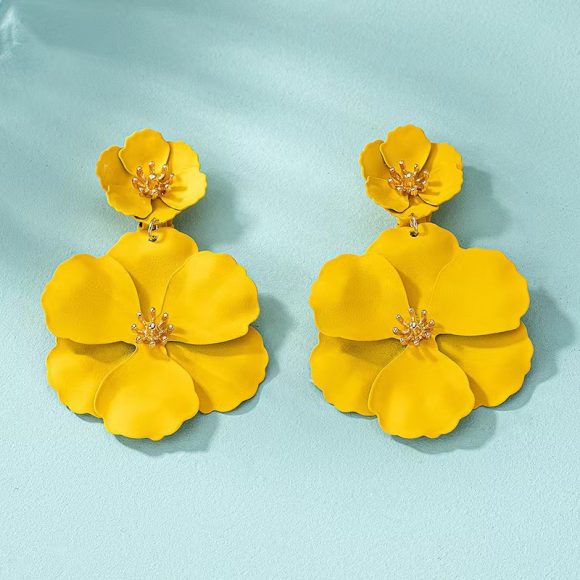 European And American Mori Girl Flower Earrings Retro Long - Image 6