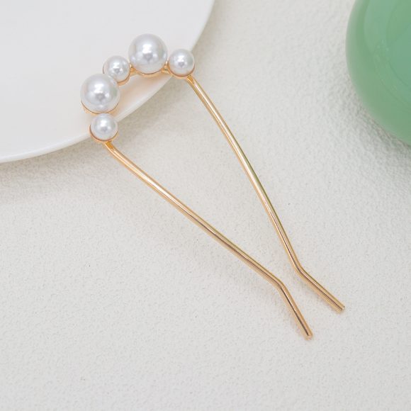 Fashion All-match Simple Pearl U-shaped Hair Clasp - Image 4