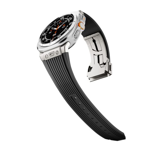 Silicone Alloy Head Grain Watch Strap - Image 2