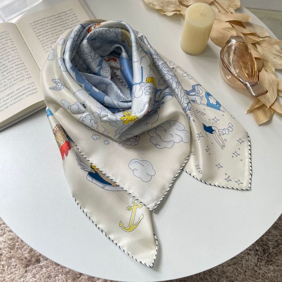 Women's Fashionable Personalized Spring Silk Twill Scarf - Image 4