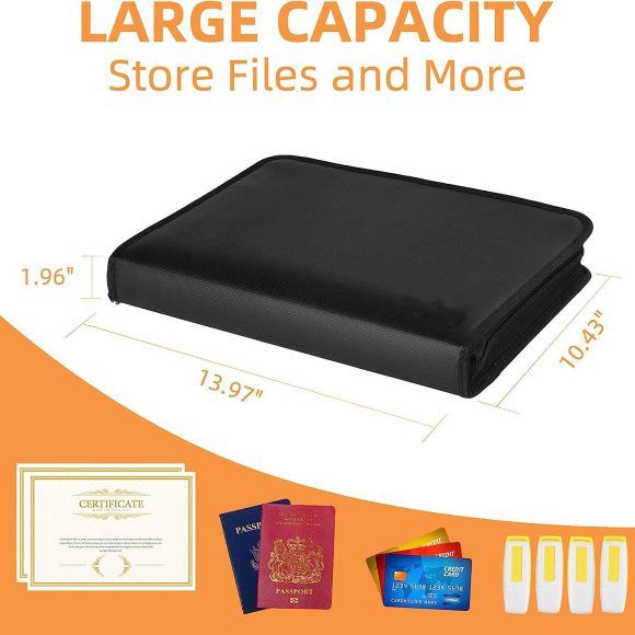 Waterproof And Fireproof File Bag Foldable Organ File Bag - Image 5