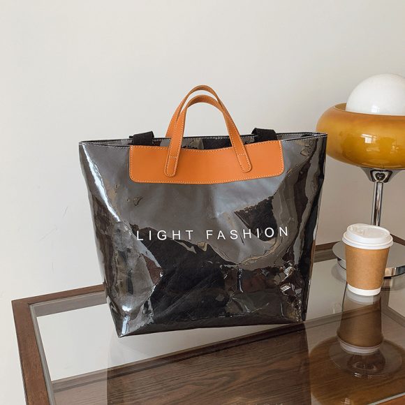 Fashion Tote Bag Special Texture Sewing Line Letter Shoulder Bag - Image 3