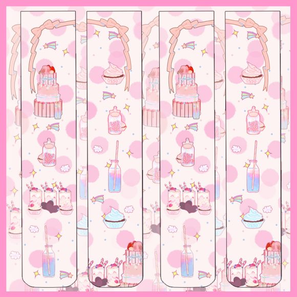Lolita Cute Overknee Long Boot White Velvet Socks - Image 6