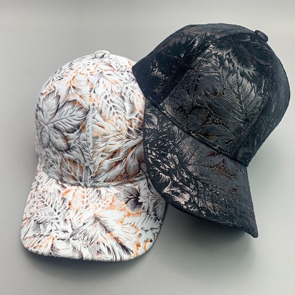 Korean Style Pure Leather Printing Baseball Caps - Image 5