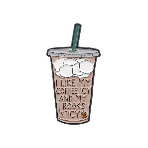 Cartoon Golden M Badge Coffee Quotation Brooch - Image 7