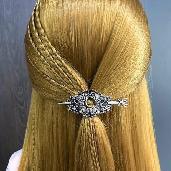 Female Viking Barrettes Animal Alloy Crescent Cloud - Image 2