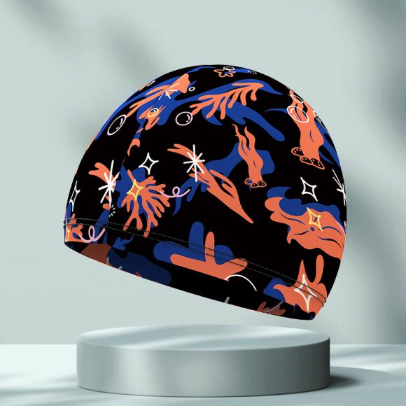 Simple Printing High Elastic Comfortable Swimming Cap - Image 3
