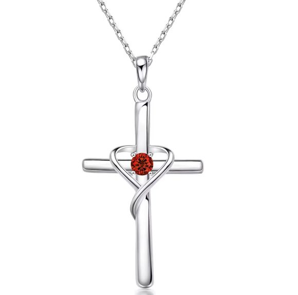 S925 Sterling Silver Cross Frame Pendant Clavicle Chain - Image 10