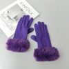 Thermal Touch Screen Fleece-lined Thick Suede Gloves - Image 8