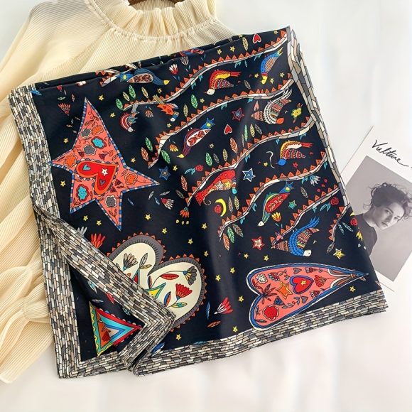 Large Kerchief Women's Spring And Autumn Fashion Printing - Image 2