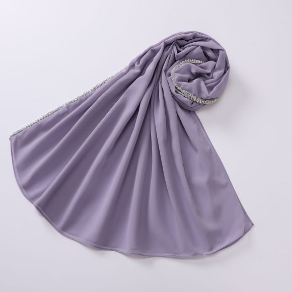 Bright Diamond Long-edged Malaysian Scarf Chiffon Scarf - Image 4