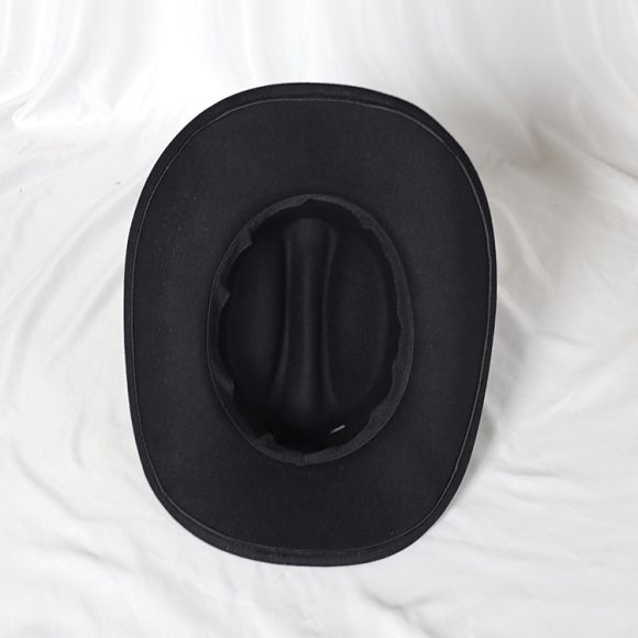 Wide Brim Western Denim Top Hat - Image 5