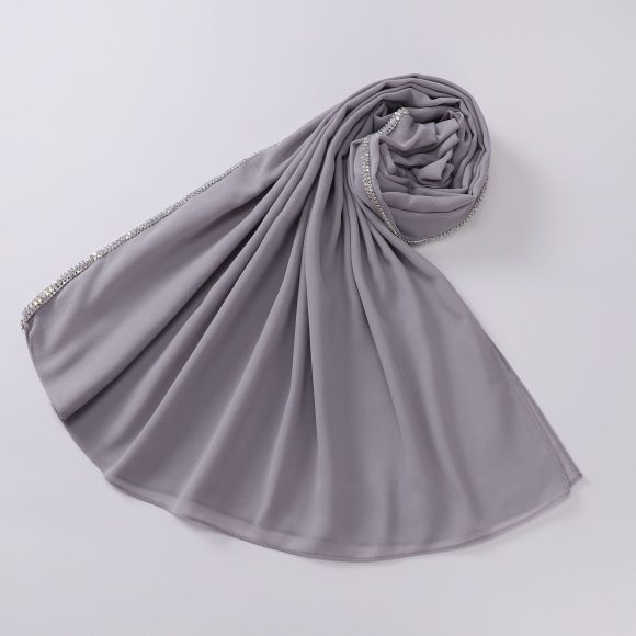 Bright Diamond Long-edged Malaysian Scarf Chiffon Scarf - Image 2