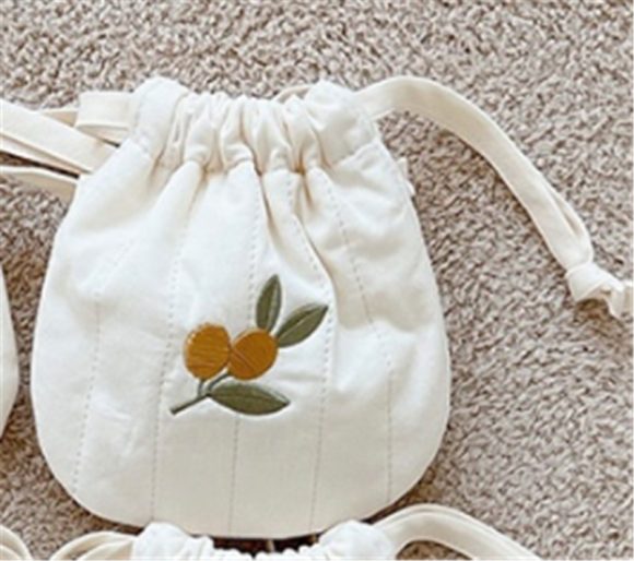 Animal Embroidery Quilted Drawstring Bun Small Bag - Image 2