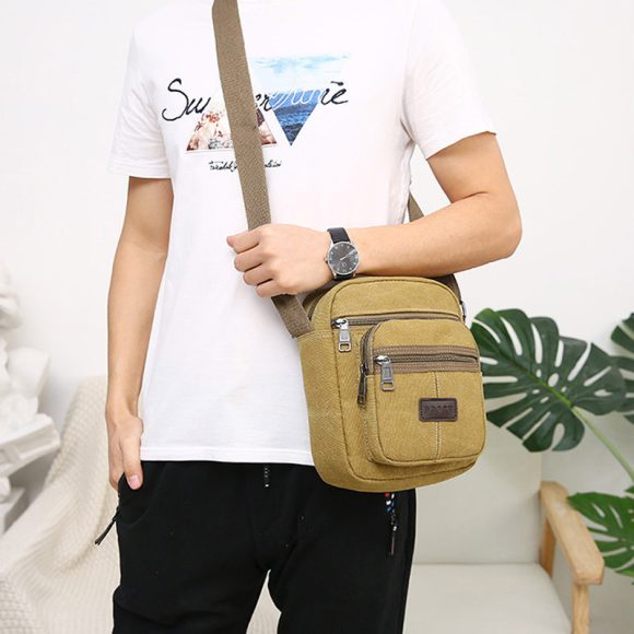 Canvas Retro Men's Messenger Bag - Image 2