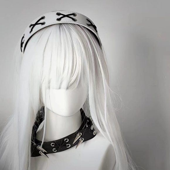 Sharp Claw Kitty Leather Punk Cat Ear Rivet Headband - Image 8
