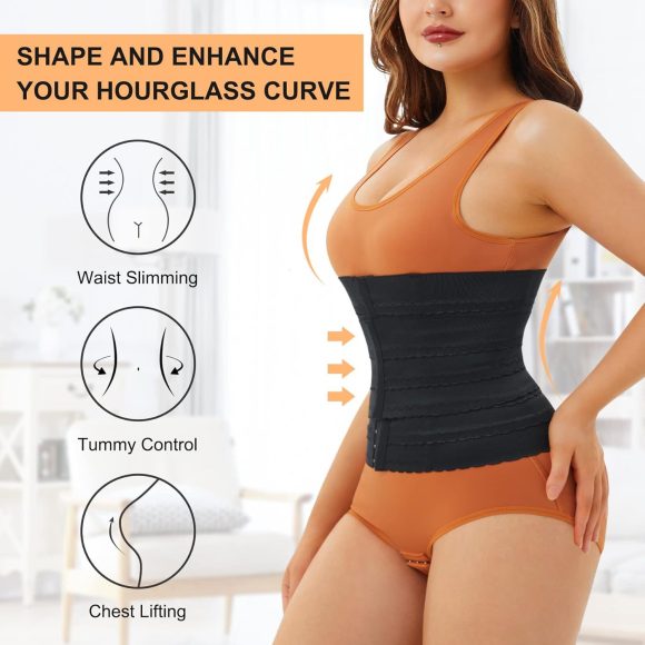 Women's Solid Color Simple Sports Belt Breasted Belly Contracting Waist Shaping Belt - Image 2