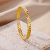Simple Pleated Pattern Opening Bracelet Women
