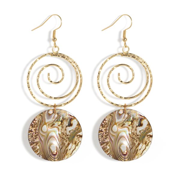 European And American Exaggerated Abalone Shell Earrings SHEIN Popular Niche - Image 4