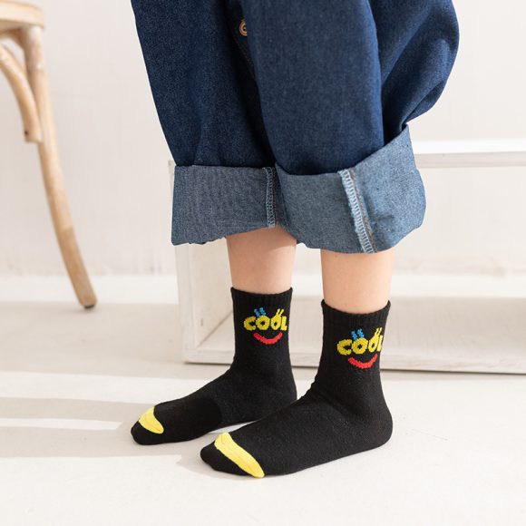 Children's Alphabet Cartoon Middle Tube Cotton Socks - Image 4