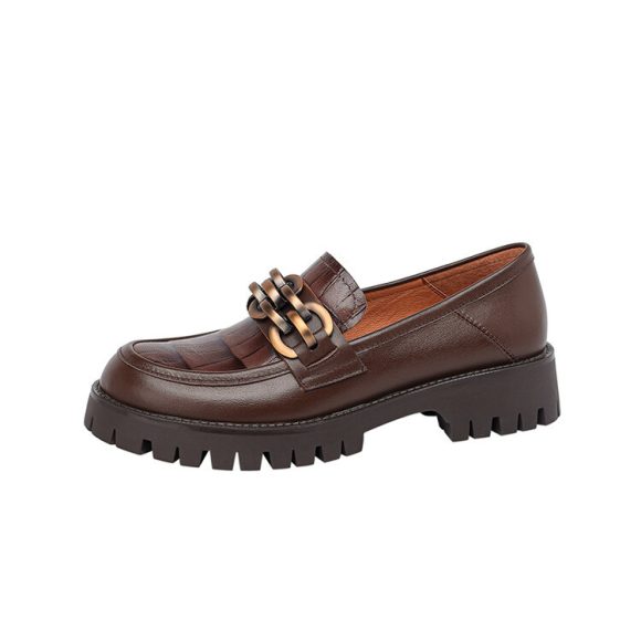 European And American Style Retro Platform Loafers - Image 4