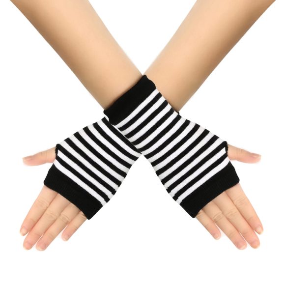 Men's And Women's Autumn And Winter Thin Spring And Summer Cotton Half Finger Sports Fingerless Gloves - Image 6