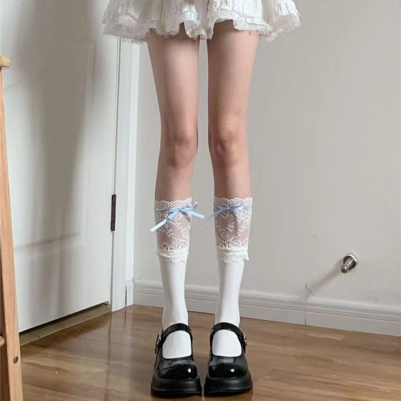 Women's Summer Fashion Ribbon Bow Tube Socks - Image 6