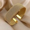 Women's Wire Embossed Titanium Steel Bracelet
