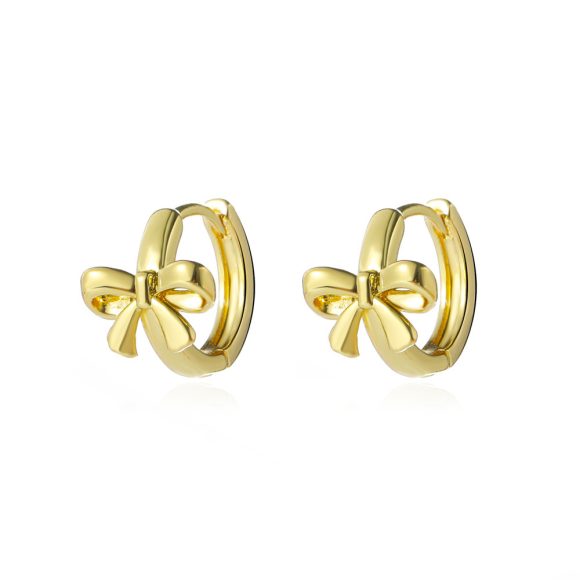 Special-interest Design Bow Earrings Women's 18K Gold Plated - Image 4