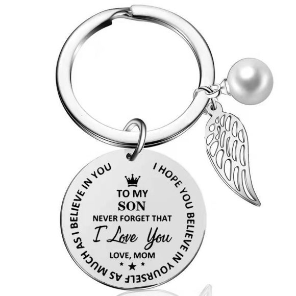 Birthday And Holiday Inspirational Keychain For Son And Daughter From Father And Mother - Image 3