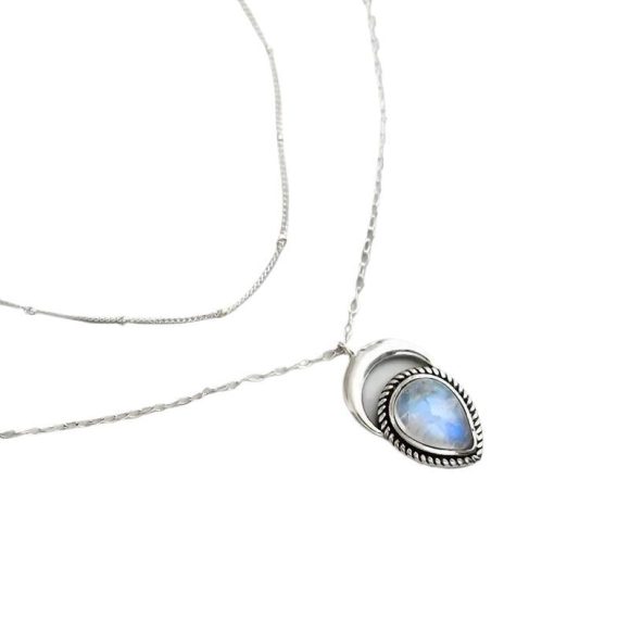 European And American Retro Simplicity Moon Sun Necklace - Image 4