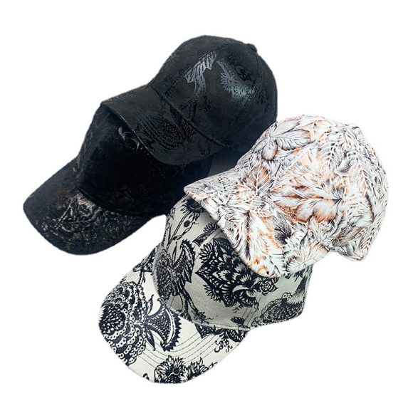 Korean Style Pure Leather Printing Baseball Caps - Image 6