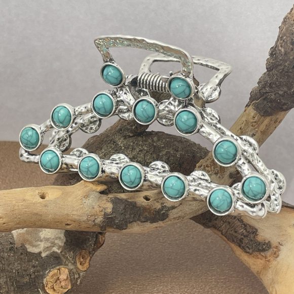 Artistic Retro Turquoise Classic Women's Back Head Hair Claw - Image 5