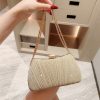Shiny Pleated Evening Party Dress One Shoulder Prom Bag - Image 4