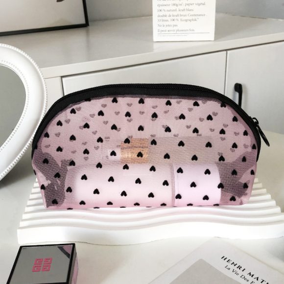 Love Cosmetic Bag Portable Large Capacity Mesh Storage Bag - Image 4