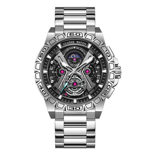 High-Grade Three-Dimensional Hollow Carved Luminous Quartz Watch - Image 7