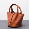 Cowhide Painted Vegetable Basket Portable Women's Bag Adjustable Shoulder Strap - Image 7