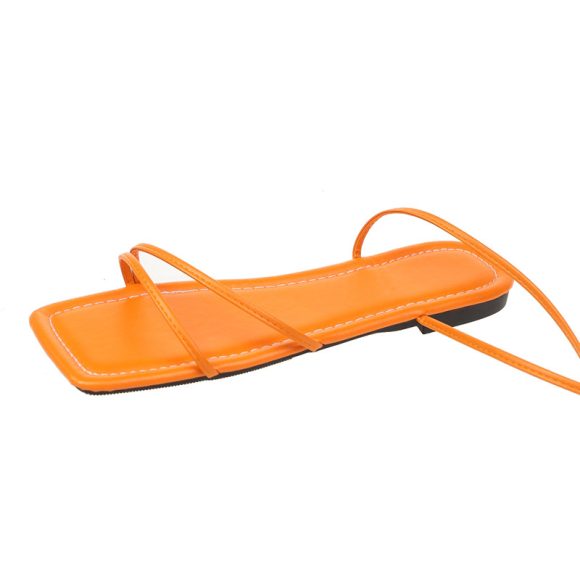European And American Ankle Ring Bandage Cloth Flat Sandals Women's Summer - Image 4
