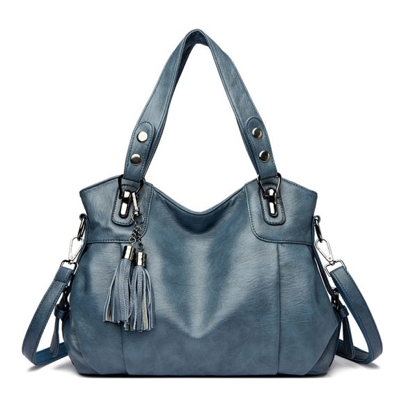 Classic Washed Sheepskin Tassel Bag Texture - Image 3