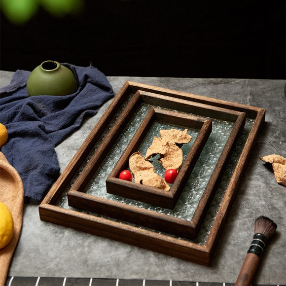 Home Fashion Personality Retro Green Begonia Tray - Image 2