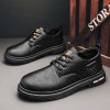 Men's Leather Boots Fashion Outdoor Leisure Low-top Work Boots - Image 6