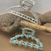 Artistic Retro Turquoise Classic Women's Back Head Hair Claw - Image 9