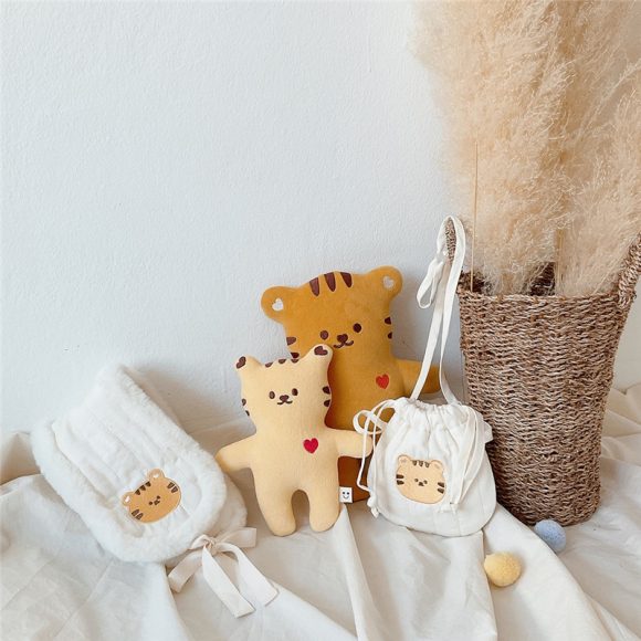 Animal Embroidery Quilted Drawstring Bun Small Bag - Image 8