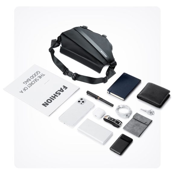 PVC Leisure Large Capacity Chest Bag Riding Function Single-shoulder Bag Men - Image 6