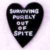 Pure Out Of Resentment Survival Brooch Black Love Badge - Image 3