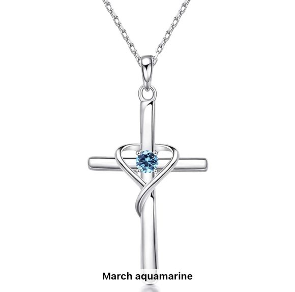 S925 Sterling Silver Cross Frame Pendant Clavicle Chain - Image 4
