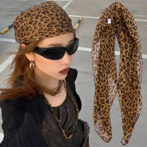 Retro Leopard Headscarf Women Girlhigh Quality Comfortablehe - Image 3