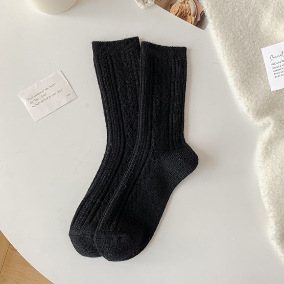 Milky White Twist Wool Socks Children - Image 2
